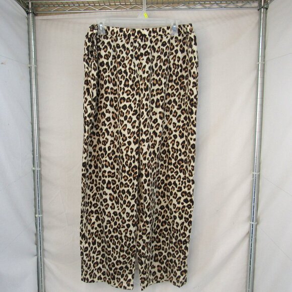Loft Sleep Women Satin Notch Collar Sleep Set Polyester Leopard Pattern Size XL - Picture 4 of 9
